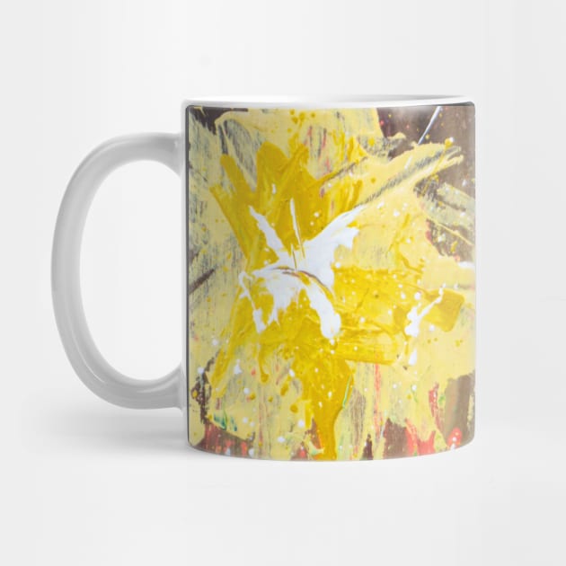 Sping Daffodil Yellow Floral Abstract by joannejgg